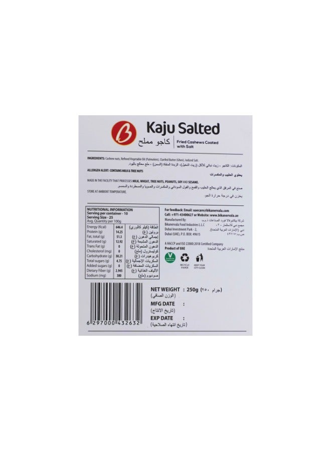 Bikanervala Kaju Salted 250g - Image 3