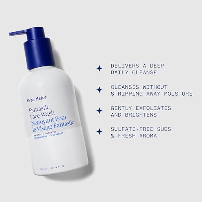 Ursa Major Fantastic Face Wash | Natural, Vegan & Cruelty Free | Daily Foaming Facial Cleanser for Men & Women | 10.24 oz - Image 2