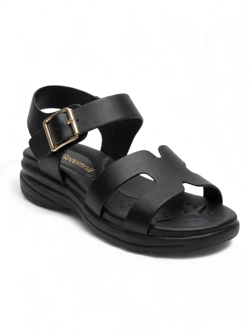 Geoomnii Women’s Sandals with Back Strap – Comfortable, Stylish & Secure Fit - Image 1