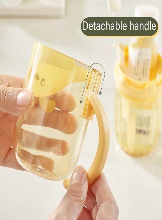 MYLDH Toothbrush Travel Case for Kids with Detachable Handle, Portable Cute Toothbrush Holders, Multifuction Toothbrushes Toothpaste Storage Box for Camping Travel or Daily Use (Yellow) - Image 2