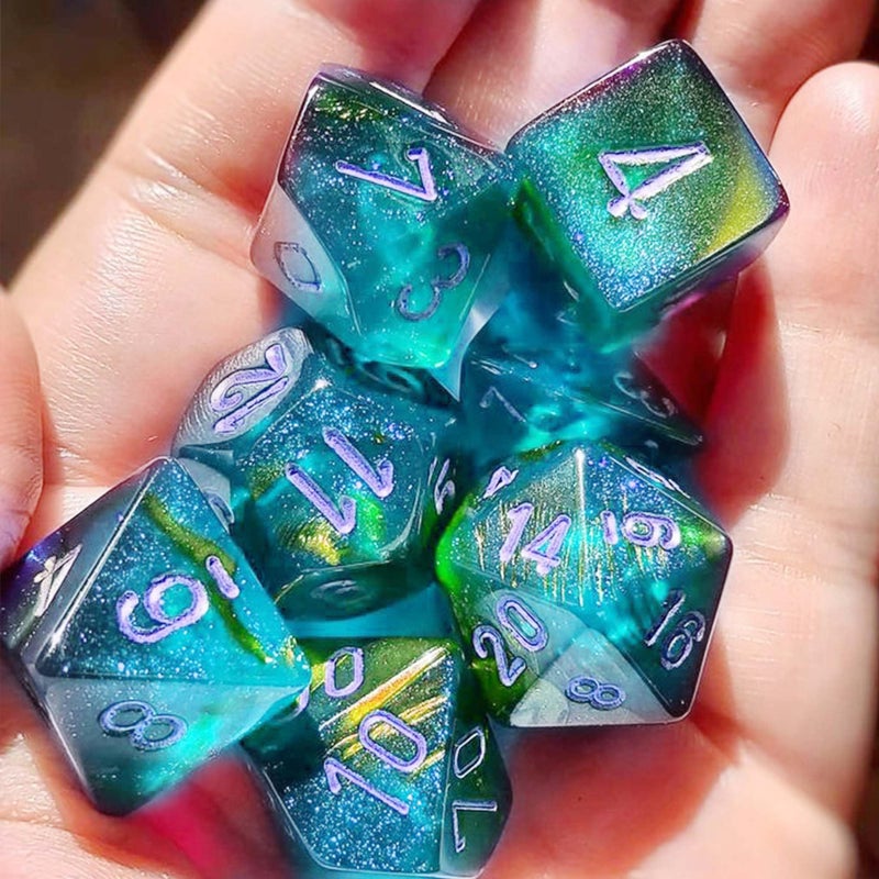 Juome Resin Molds - Silicone Molds for Epoxy Resin Casting with 7 Standard Dice Cavities, DIY Dice Making, Tabletop Gaming Gift - Image 4