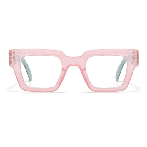 bullabulling Style Reading Glasses for Women Men, Fashion Square Blue Light Blocking Readers Lo5 (pink, 2.0, x) - Image 2