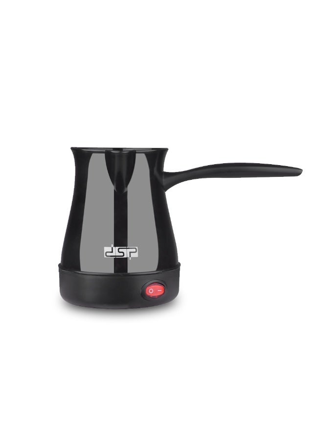 دي اس بي 1 قطعة ماكينة قهوة تركية كهربائية، أسود بلاستيك دلة قهوة عربية، محمولة غلاية قهوة للاستخدام في المنزل والمكتب، ماكينة قهوة يونانية وعربية، سعة 300 مل صانعة قهوة تركية، أسود - Image 5