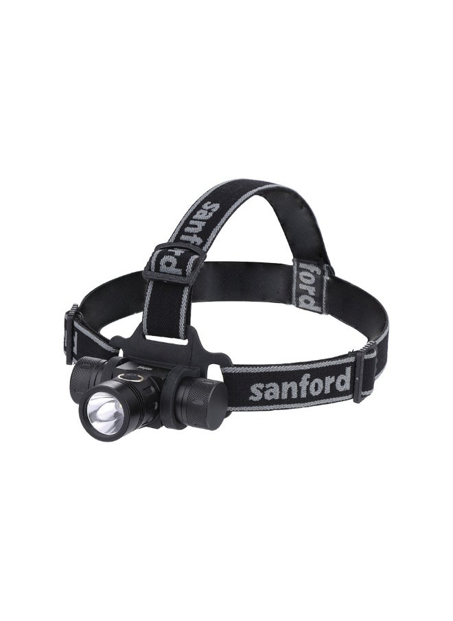 Sanford Rechargeable Headlamp Weather Proof Design | USB Charging, 3 Modes, 10W Luminus LED  - Image 1