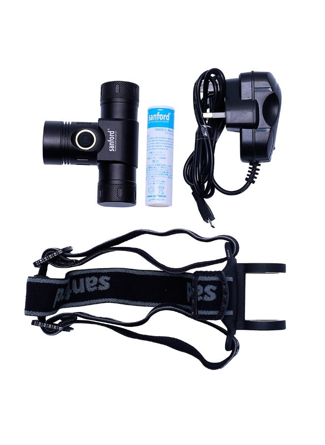 Sanford Rechargeable Headlamp Weather Proof Design | USB Charging, 3 Modes, 10W Luminus LED  - Image 5