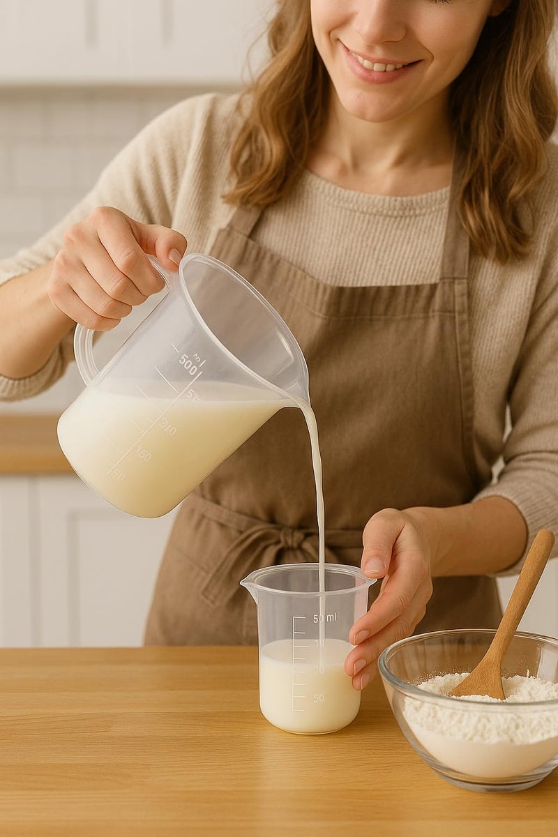 ESAW Multipurpose Measuring Cup/Beaker/Jug Set for Kitchen, Cooking, Science Labs, Baking, Car Service & Schools – BPA-Free Plastic, Set of 5 (1000ml, 500 ml, 250ml, 100ml, 50ml) - Image 2
