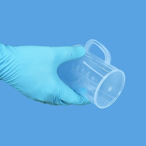 ESAW Multipurpose Measuring Cup/Beaker/Jug Set for Kitchen, Cooking, Science Labs, Baking, Car Service & Schools – BPA-Free Plastic, Set of 5 (1000ml, 500 ml, 250ml, 100ml, 50ml) - Image 3