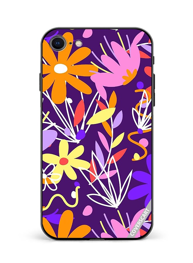 Protective Case Cover For Apple iPhone SE 2022 Organic Patterns Collection Design Multicolour