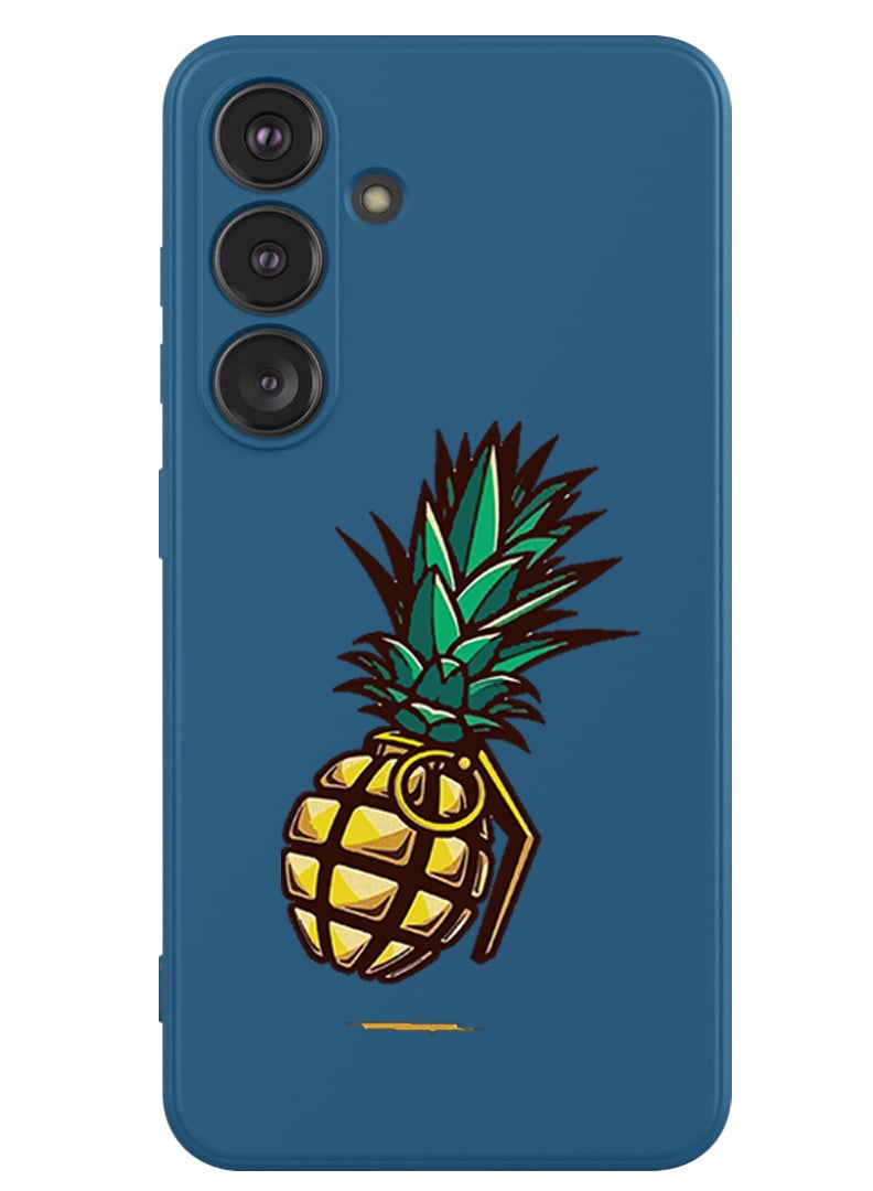 Theodor Protective Slim Fit Case Liquid Silicone Cover with Full Body Protection Anti-Scratch Shockproof Case For Samsung Galaxy S24 Plus (Blue) - piner apple lock - Image 1