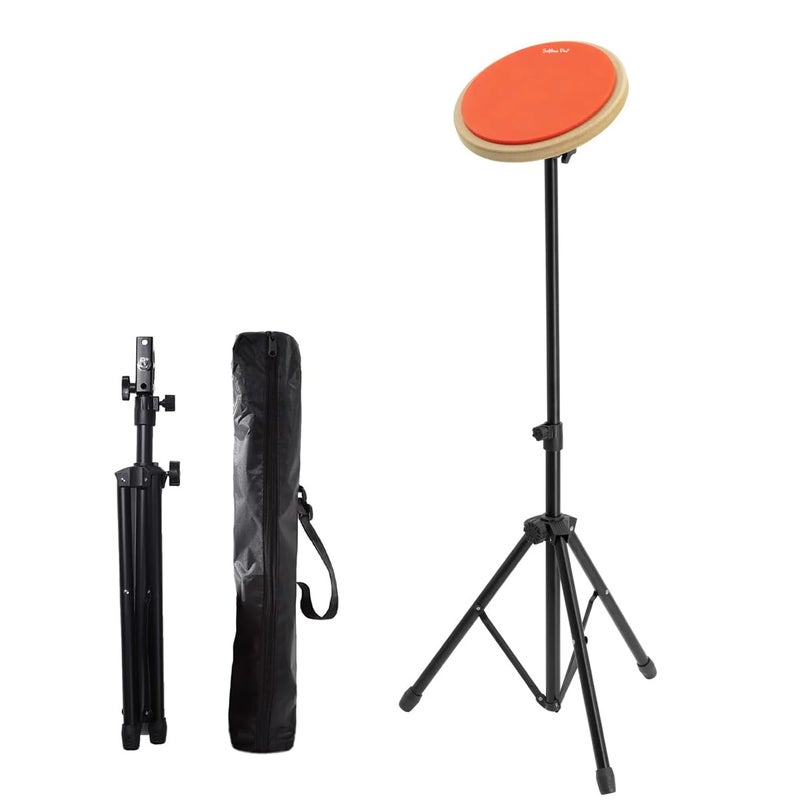 Softline Pro 8" Round Dumbed Drum Practice Pad Kit, Single Side with Stand (SP-DPPR-08-Kit-OG) - Image 1