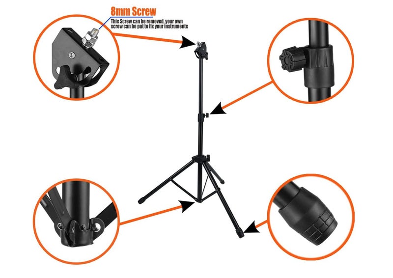 Softline Pro 8" Round Dumbed Drum Practice Pad Kit, Single Side with Stand (SP-DPPR-08-Kit-OG) - Image 5