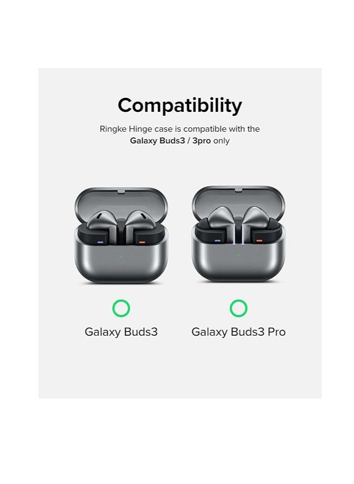 غطاء حافظة متوافق مع سماعات سامسونج جالكسي بودز 3 | بودز 3 برو (أسود) - Image 3