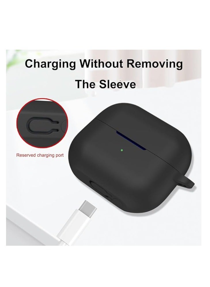 غطاء حافظة متوافق مع سماعات سامسونج جالكسي بودز 3 | بودز 3 برو (أسود) - Image 4