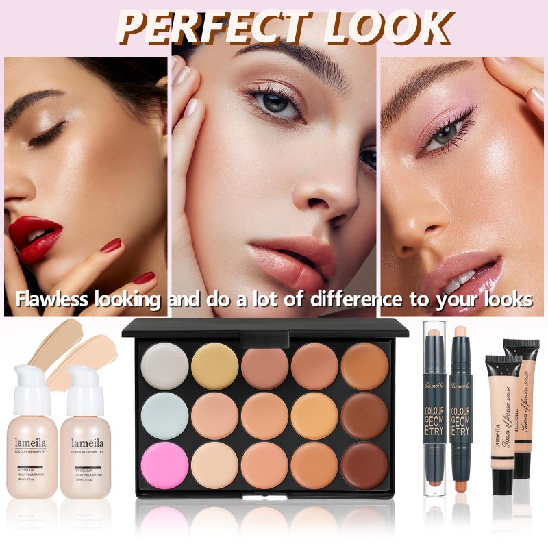 KAVCENT Makeup Set Makeup Kit for Women Full Kit Makeup Sets for Teens Women Gift Eyeshadow Palette Lipgloss Foundation concealer Makeup Kit for Teens Teenager - Image 4