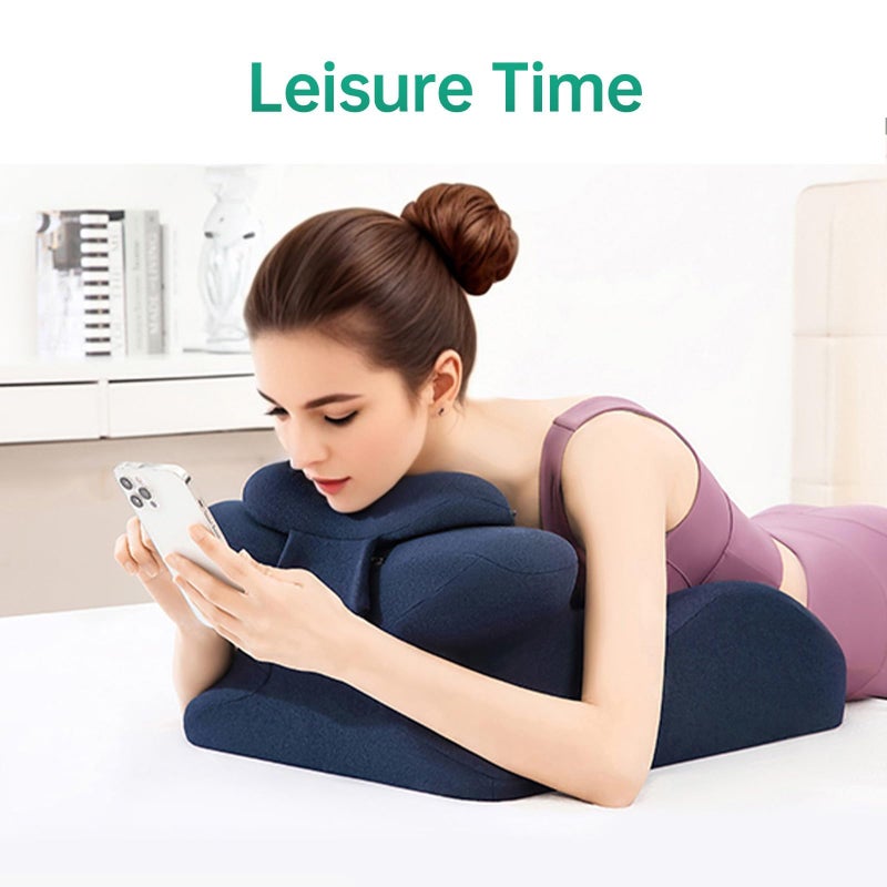 MOONYOOY Memory Foam Ergonomic Wedge Pillow for Sleeping, Acid Reflux & GERD Relief - Elevation Bed Support Pillow for Back Pain, Post Surgery Recovery, Reading with Removable Washable Cover - Image 3