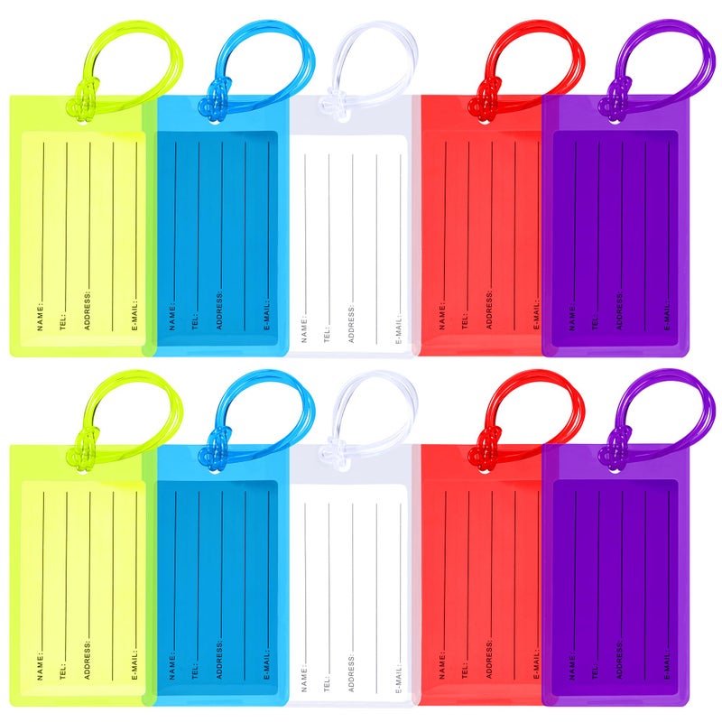 Sodsay 10 Pack Luggage Tags for Suitcases, Airplane Travel Essentials for Flying, International Travel Must Haves, and Luggage Accessories by Sodsay - Image 1