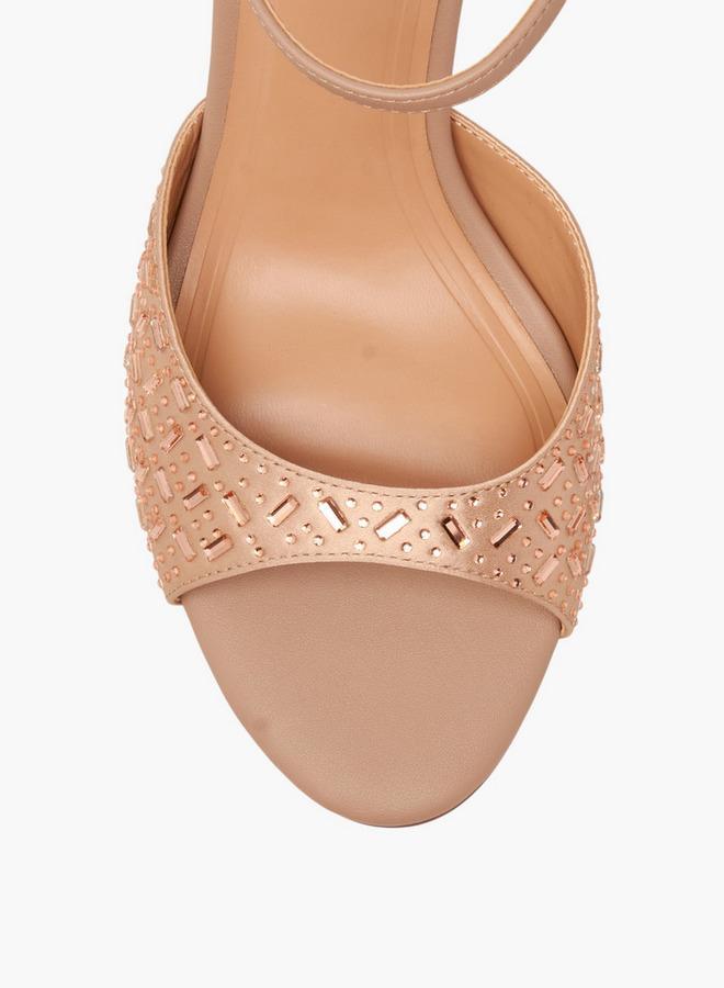 سيليست صنادل نسائية بكعب خنجر مزخرف - Image 4