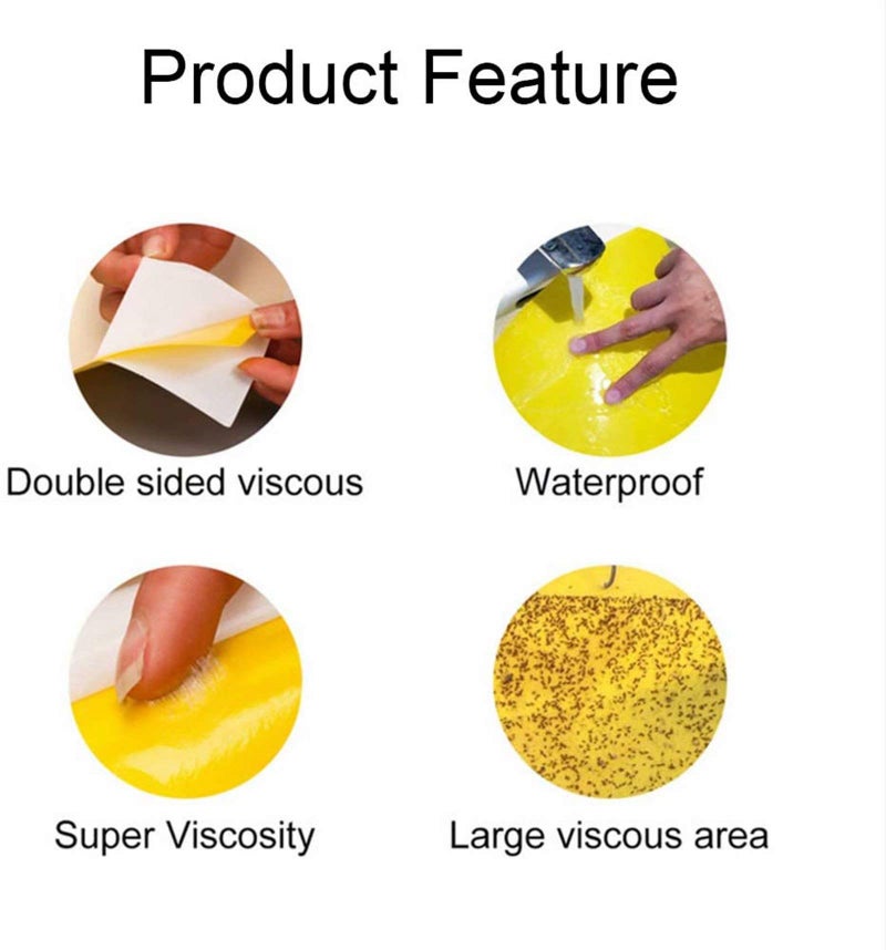Faicuk Yellow Dual-Sided Sticky Fly Traps for Plant Insect Like Aphids, Fungus Gnats, Leaf Miners and White Flies (30 Pack) - Image 3