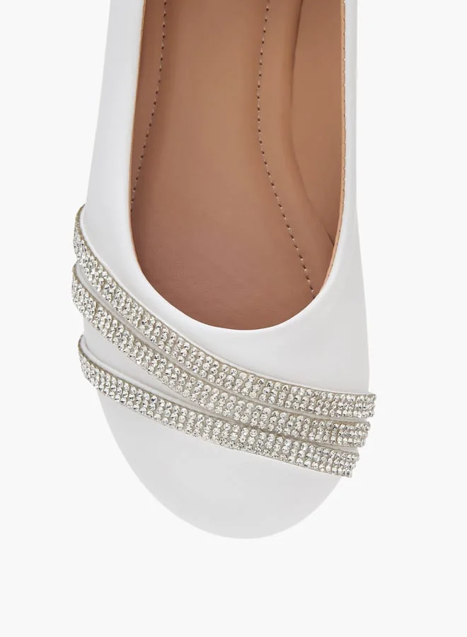 Flora Bella By Shoexpress Girls Embellished Slip-On Ballerina Shoes