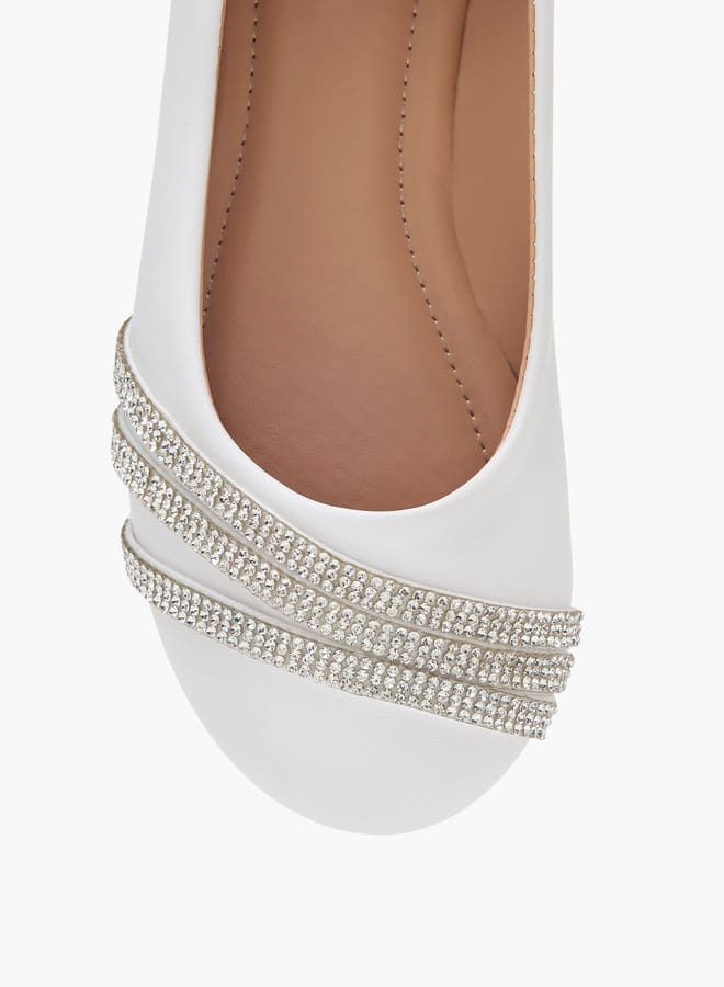 Flora Bella By Shoexpress Girls Embellished Slip-On Ballerina Shoes  - Image 4
