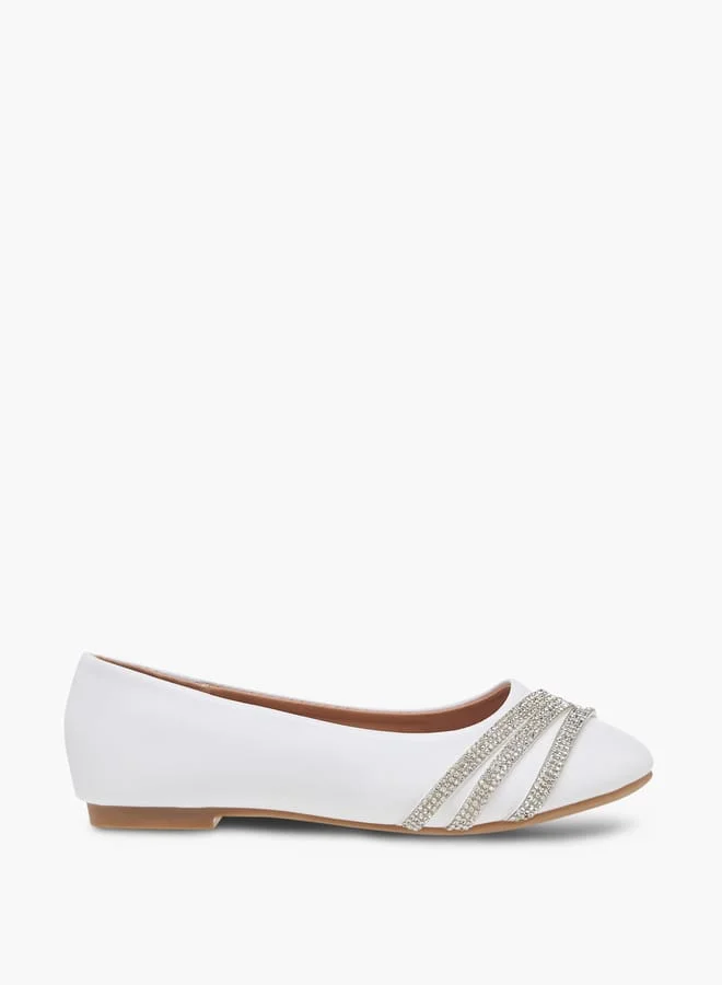 Flora Bella By Shoexpress Girls Embellished Slip-On Ballerina Shoes