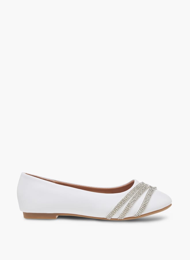 Flora Bella By Shoexpress Girls Embellished Slip-On Ballerina Shoes  - Image 3