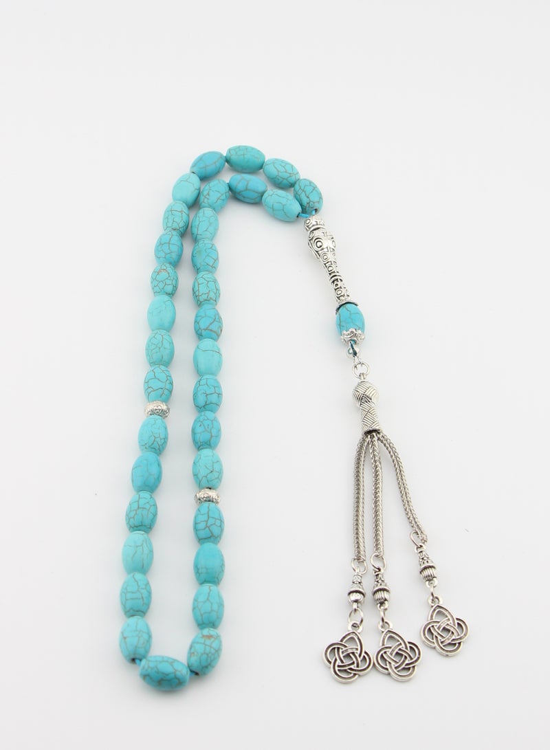 Kamins Collection Oval Cut Turquoise Tasbih - Image 2