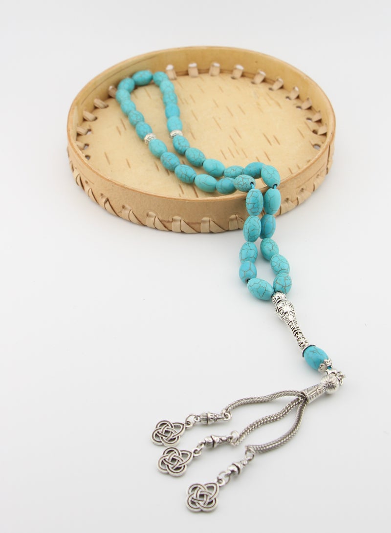 Kamins Collection Oval Cut Turquoise Tasbih - Image 3