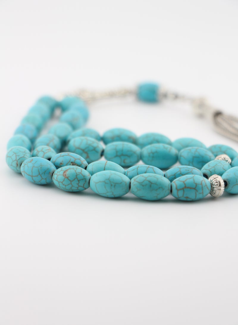 Kamins Collection Oval Cut Turquoise Tasbih - Image 4