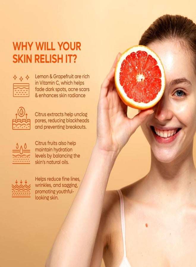 Twasa Lemon & GrapeFruit Face Wash For Deep Cleansing, Brightens Skin Tone & Glowing Skin | Reduces Dark Spots & Excess Oil Control Face Wash For Women & Men | For All Skin Types - 100 ml - Image 4