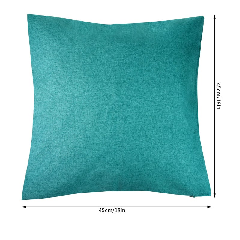 yeabwps Pack of 4 Decorative Outdoor Waterproof Throw Pillow Covers ONLY Square Garden Cushion Cases for Patio, Couch, Tent and Sofa, 18 x 18 Inches, (Yellow, Red, Orange, Blue-Green) - Image 2