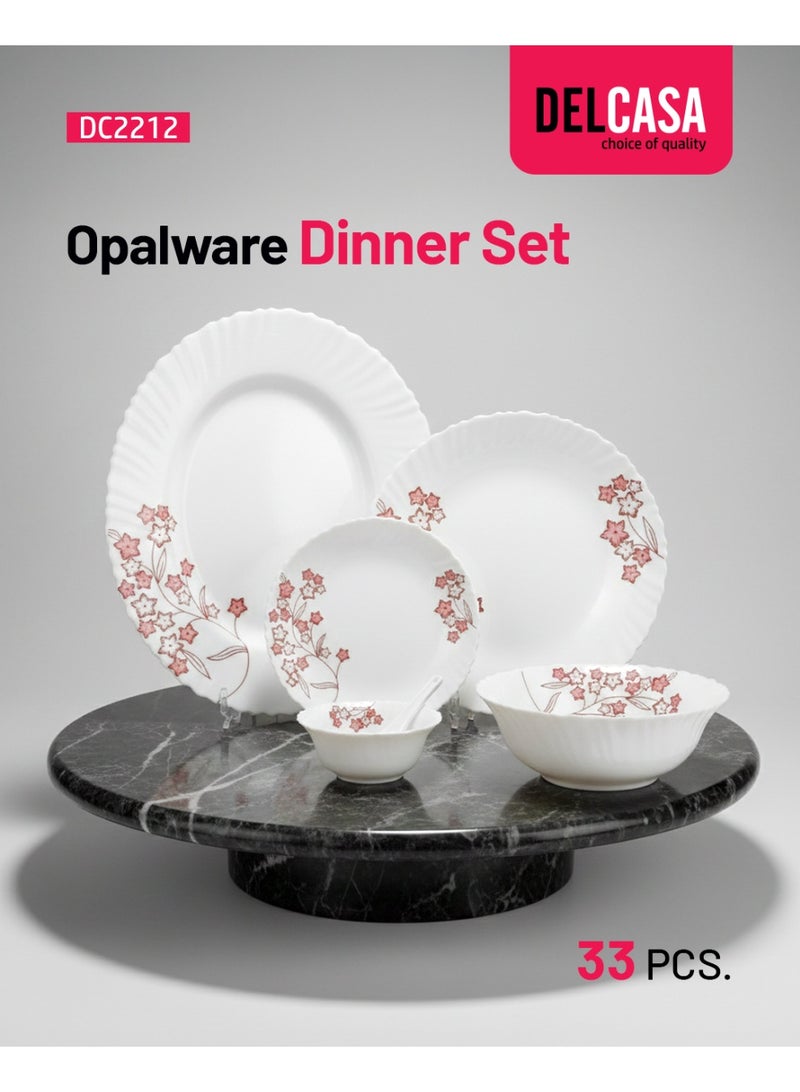 ديلكاسا طقم عشاء 33 قطعة أوبالوير - Image 1