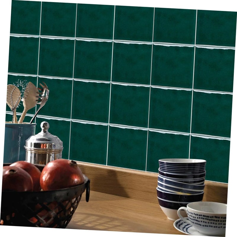 MAGICLULU 10pcs Waterproof PVC Kitchen Tile Decal Stickers, Removable Self-Adhesive Wall Stickers for Home Decor, 15x15cm Peel and Stick Backsplash Tiles - Image 4