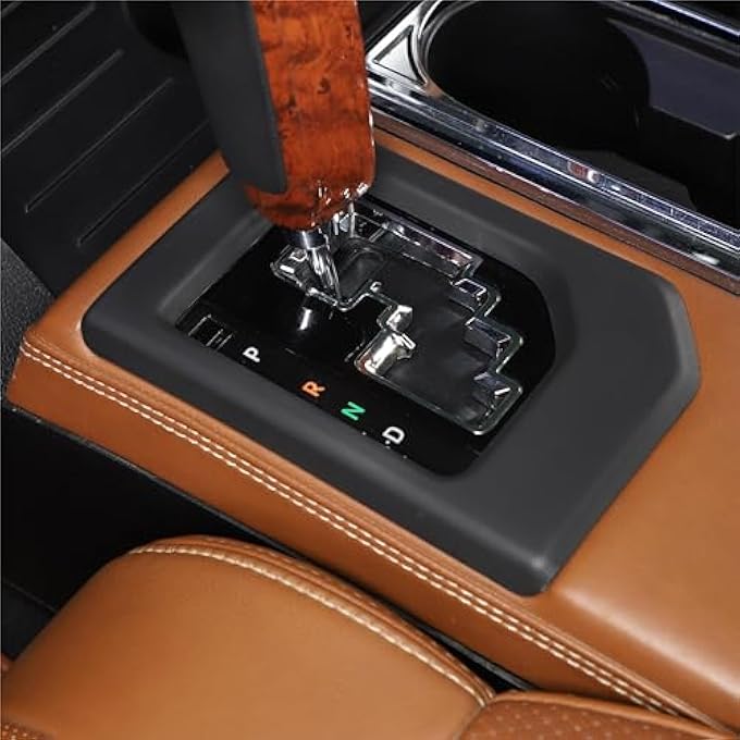 ريحني غطاء لوحة ناقل الحركة من TOYCIDFG لطراز تويوتا تندرا 20142021 زينة ناقل الحركة للسيارة ملحقات الزينة الأسود غير اللامع - Image 2