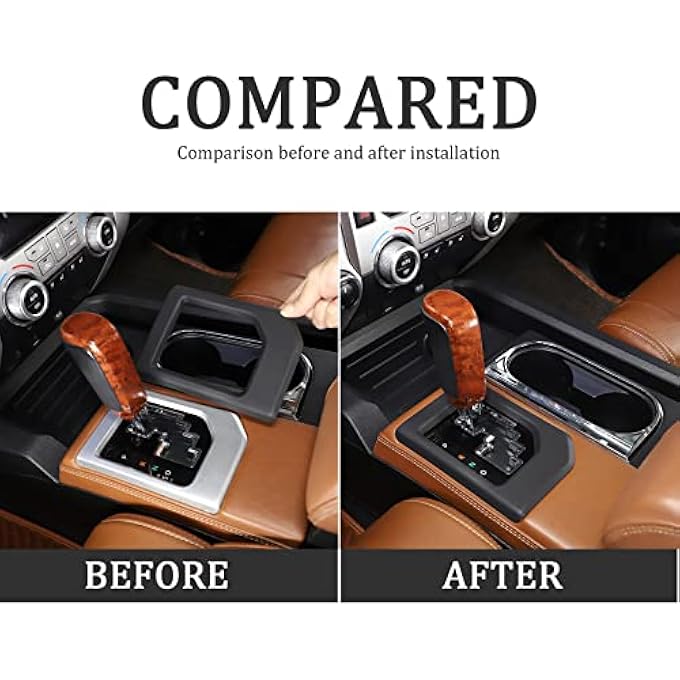 ريحني غطاء لوحة ناقل الحركة من TOYCIDFG لطراز تويوتا تندرا 20142021 زينة ناقل الحركة للسيارة ملحقات الزينة الأسود غير اللامع - Image 3