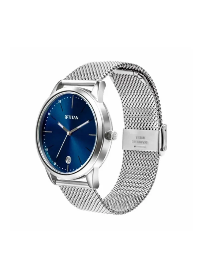 تيتان Elmnt Midnight Blue Dial Stainless Steel Strap Watch