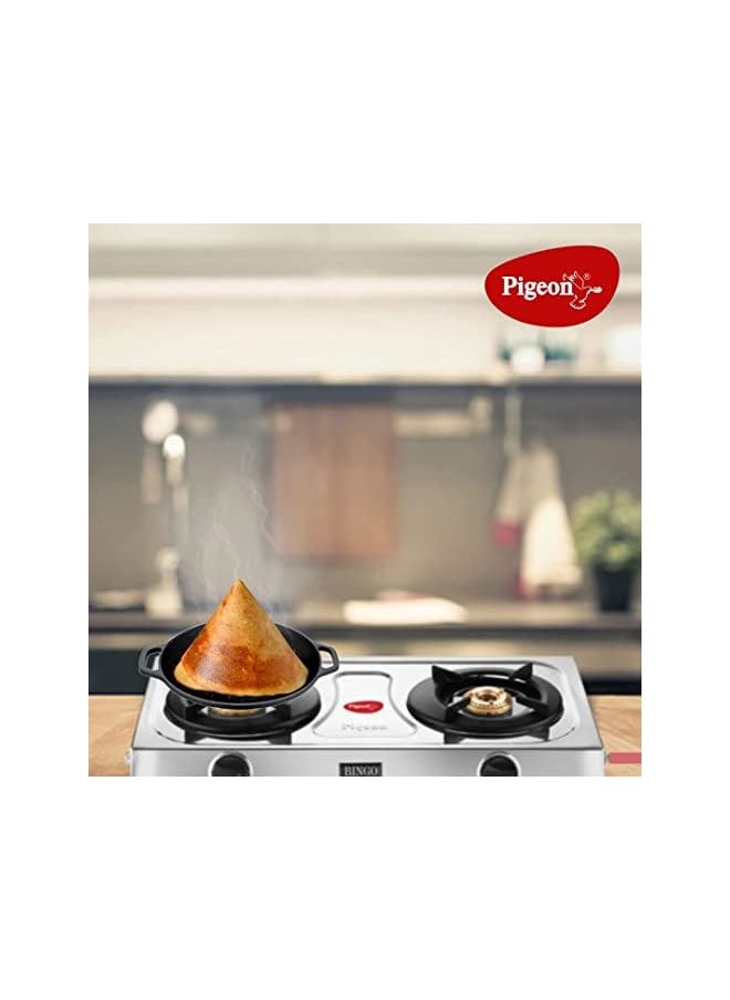 pigeon - Pre-Seasoned Cast Iron Dosa Tawa, Naturally Nonstick Cookware 30MM - Image 1