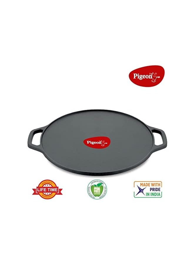 pigeon - Pre-Seasoned Cast Iron Dosa Tawa, Naturally Nonstick Cookware 30MM - Image 1