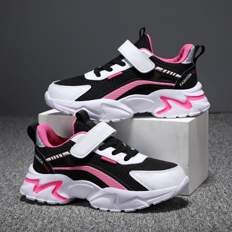 Mesh Sneakers Lightweight Flexible Sole Walking Shoes For Kids Indoor And Outdoor Activities - Image 1