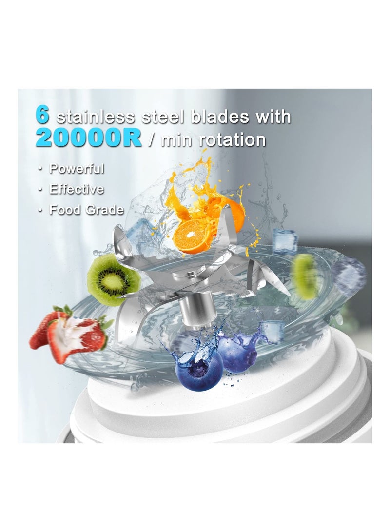 KASTWAVE Portable Personal Blender, for Shakes and Smoothies with 6 Blade 20 Oz Travel Cup USB Rechargeable for Kitchen, Home, Travel - Image 3