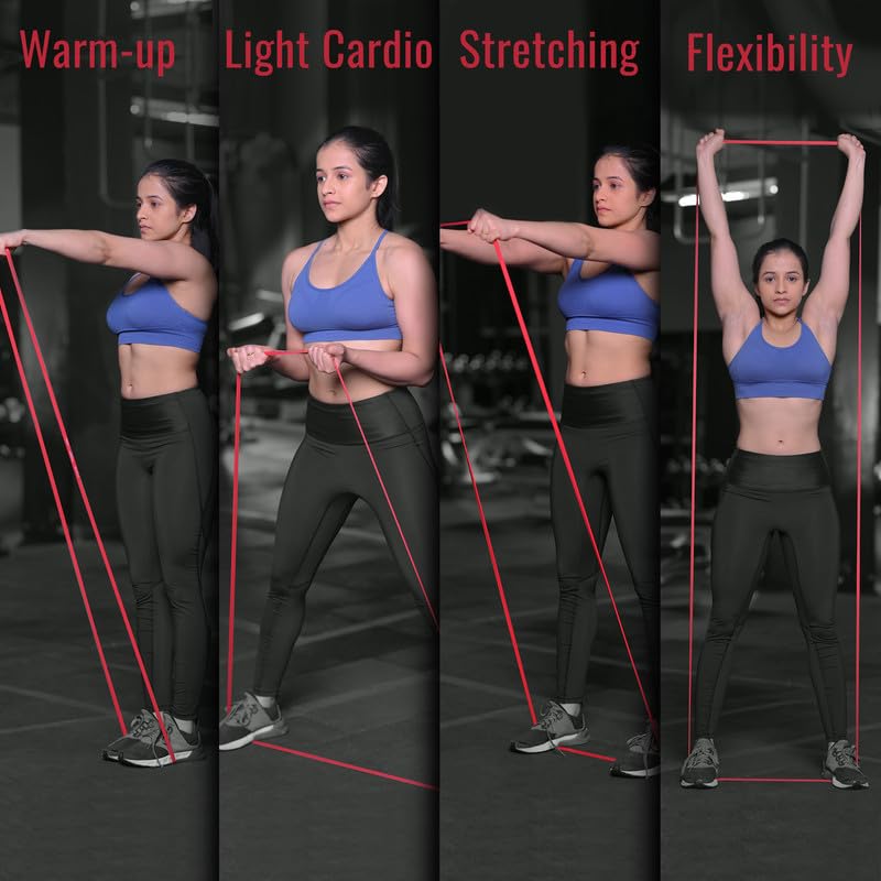 SLOVIC Resistance Band for Workout [15+45 KG] | Latex Free Resistance Band Set for Excercise & Stretching | Gym Equipment for Home Workout | Ideal for | Ideal for Men & Women - Image 2