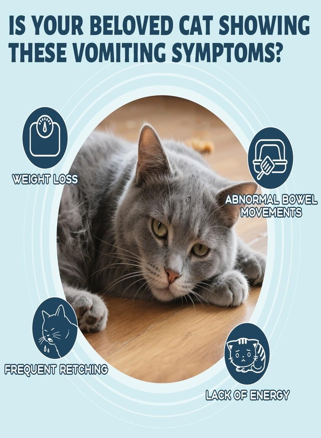 Yakucho Vomiting Relief for Cats, Cat Vomit Remedy, Probiotic Digestive Support Liquid, Helps Reduce Hairballs, Relieve Sensitive Stomach & Support Gut Health, Gentle Daily Formula - 60mL - Image 2