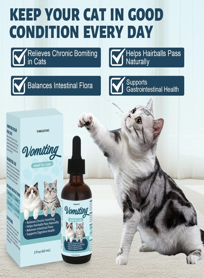 Yakucho Vomiting Relief for Cats, Cat Vomit Remedy, Probiotic Digestive Support Liquid, Helps Reduce Hairballs, Relieve Sensitive Stomach & Support Gut Health, Gentle Daily Formula - 60mL - Image 3