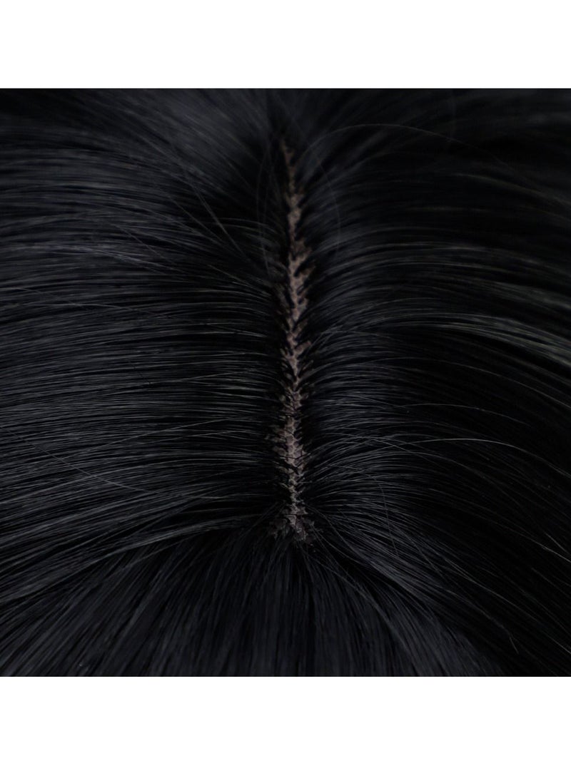 إستيل Estelle الأوروبية والأمريكية الباروكات الألياف الكيماوية درجة حرارة عالية الحرير طويل مجعد الشعر المياه تموج السيدات أغطية الرأس الباروكات اللون الأسود 9146 - Image 3