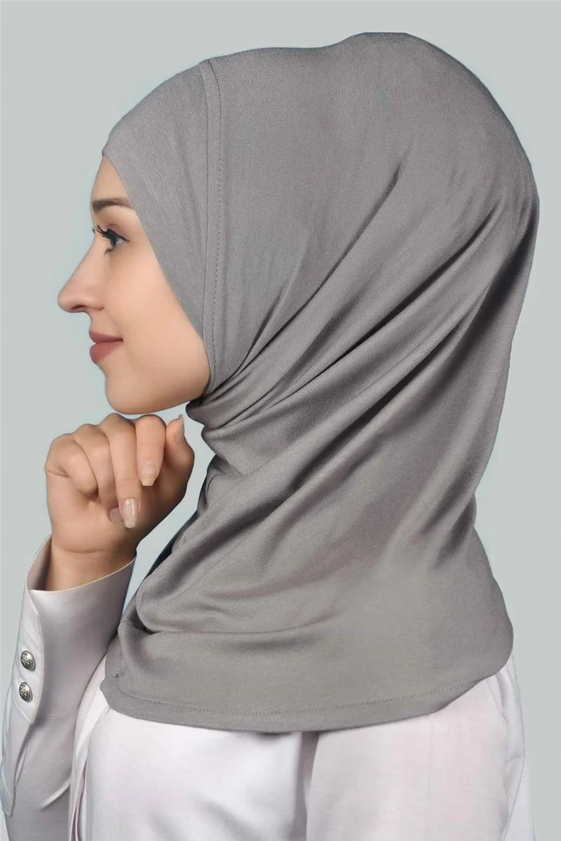 Altobeh Ready-made Hijab Practical Scarf Hijab Hijab - Prayer Cover - Gray