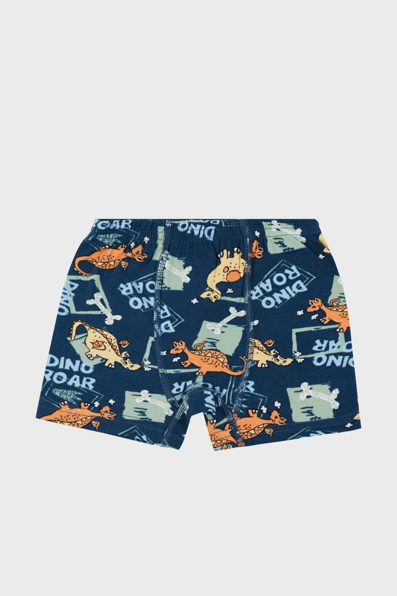 Lela Patterned Stretch Cotton 5 Pack Boxer Boy Boxer 6651005DINO  - Image 3