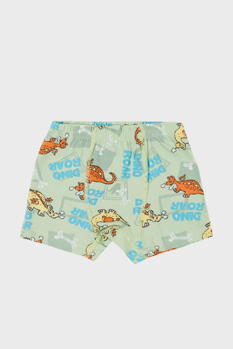 Lela Patterned Stretch Cotton 5 Pack Boxer Boy Boxer 6651005DINO
