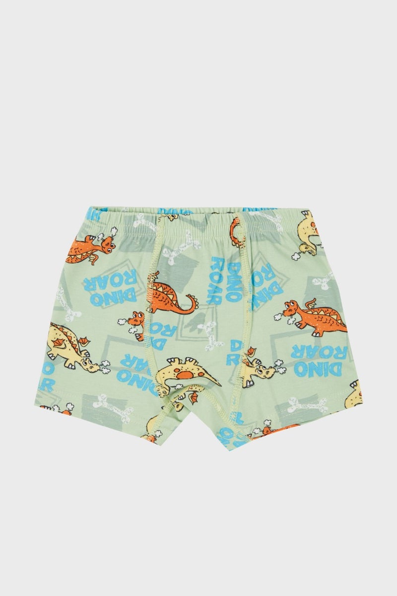 Lela Patterned Stretch Cotton 5 Pack Boxer Boy Boxer 6651005DINO  - Image 4