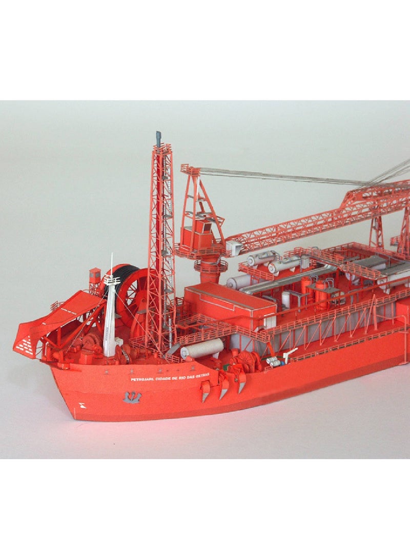 Norwegian FPSO Offshore Floating Production Tanker DIY Paper Model Kit Handmade Toy Puzzle Gift - Image 2