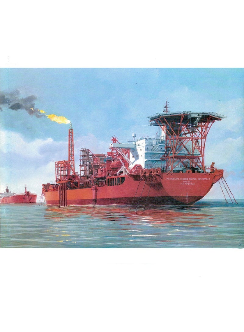 Norwegian FPSO Offshore Floating Production Tanker DIY Paper Model Kit Handmade Toy Puzzle Gift - Image 3